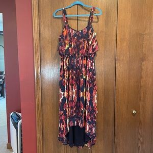 High Low Black Rainn Multicolored Dress
